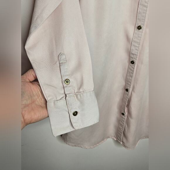 MERONA Womens Pink Button Front Collared Shirt Dress Size M - Picture 5 of 6